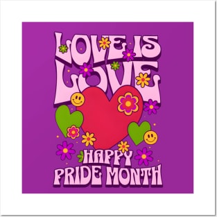 Love Is Love Happy Pride Month Posters and Art